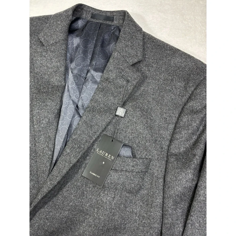 Ralph Lauren Wool Silk Cashmere Classic-Fit Blazer 48 R NEW $450 LCSS12QA0010